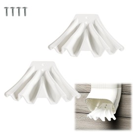 Somcthao Gutter Downspout Disperser - Rainwater Disperser for Gutter Downspouts, Fit Type-A 3" x 4" or 2" x 3" Downspout Elbows, Protect Your Foundation (2-Pack White)