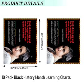 Know me Black History Month Inspirational Poster Set, Black History Inspirational African Americans Posters Black History Month Classroom Posters Bulletin Board Decorations