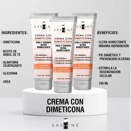 Crema para Pie Diabético con Dimeticona 100 ml – Hidratante Intensivo, Alivia Piel Seca, Agrietada y Sensible