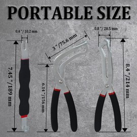 DINYO Electrical Disconnect Plier Set (3Pcs), Includes 37960, 37980 & 13120 Electricals Connector Pliers for Wiring Harness and Plug Removal