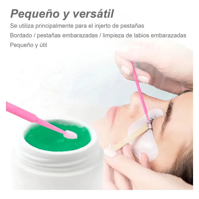 Ycrigns® 1000 Microbrush Microaplicadores Extensiones Pestañas 1x1 Cepillos Microfibra Para