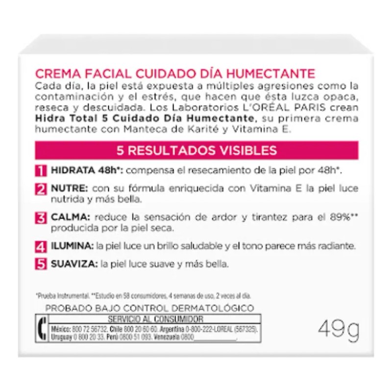 Crema Hidratante L'oréal Paris Hidra Total 5 50ml