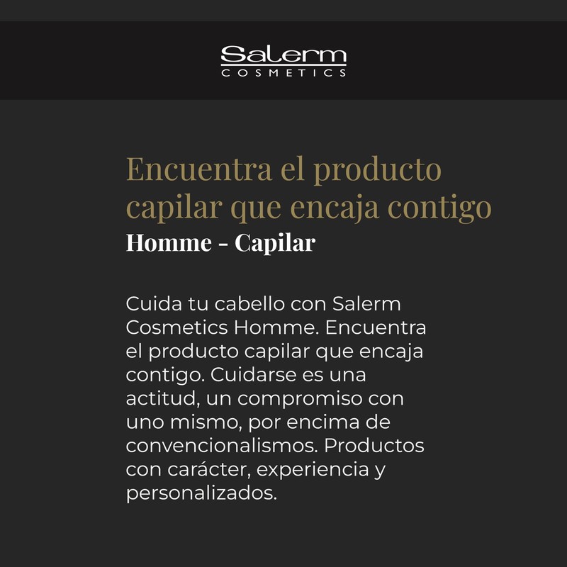 Homme Champú Control Grasa 250 ml Salerm Cosmetics Exclusivo Hombres