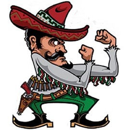 Fighting Mexican Man Helmet Sticker Hard HAT Sticker Bumper STIKCER