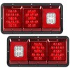 WUSHIXAN 2Pcs Triple Tail Lights 36 LED, Rectangle Vertical or