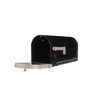 Brunswick Large, Steel, Post Mount Mailbox, Black with Brushed Nickel