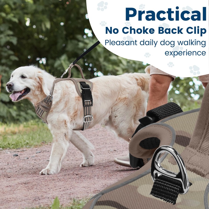 Funfox Dog Harness No Pull, Adjustable Pet Vest Harness, Super