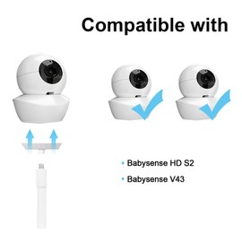 AOZTSUN Baby Monitor Mount Compatible with Babysense HD S2/ V43 Monitor and Other Baby Monitor with 1/4 Threaded Hole 15.7 inches Flexible Clip Clamp Mount Long Gooseneck Arm