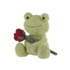 Apricot Lamb Stuffed Animal Flower Rose Velvet Frog, Valentine's Day