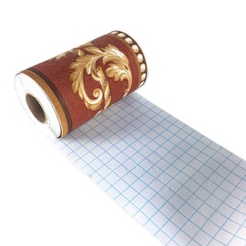 Dark Brown Floral Molding Wallpaper Border Peel Stick Home Ceiling Decorative Border for Bathroom Living Room Kitchen 10cm by 5meters