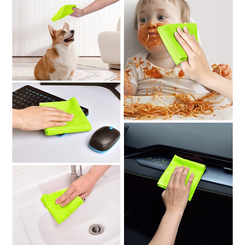 KitchLife Microfiber Cleaning Cloth Roll - Tear-Away Reusable Microfiber Paper