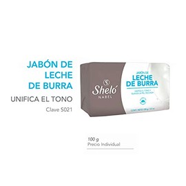 Paquete Con 5 Jabón de leche de burra unifica tono de piel aclarante natural limpieza facial sheló nabel