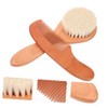 1 Set Hair Brush and Comb Set Newborn Wool Brush