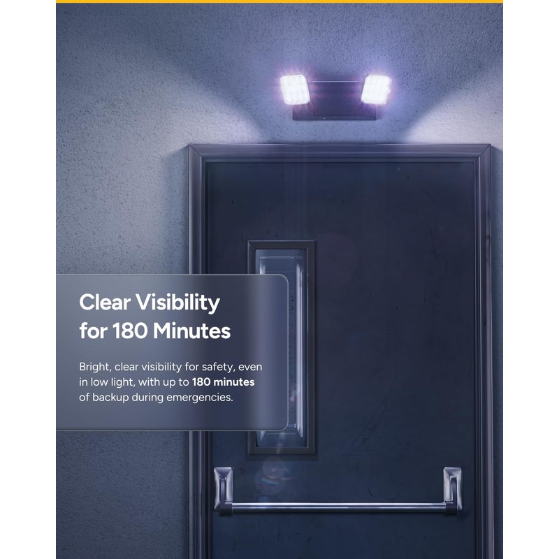 Sunco Emergency Light LED Fixture with Lights Battery Backup [Luces