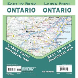 Ontario Large Print Province Map