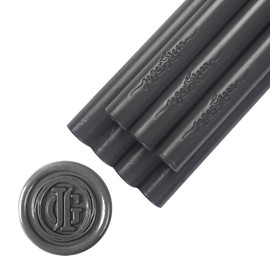 JAGERGREEN Glue Gun Wax Seal Sticks, 8 Pcs Black Sealing Wax Sticks for Wedding Invitation Envelopes, Antique Stamp Seals, Letter Sealer, Scrapbook Supplies, Christmas Cards, Gifts Wrapping