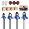 Breezliy 4 Pcs Round Bit Square Face Router Bit Diameter