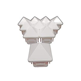 1-3/8" x 1-3/8" White Vinyl Sharp Picket Cap (10 Pack)