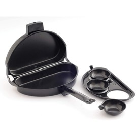Norpro Nonstick Omelet Pan with Egg Poacher, One Size, As Shown