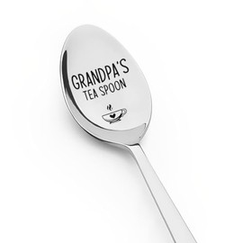 Grandpa Father's Day Birthday Gifts for Men Grandpa Tea Spoon Gift for Grandfather Papa Gifts for Granddad Grandpa Long Distance Gifts for Papa Granddad Tea Coffee Lover Gifts for Men Grandpa
