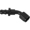 Black 45 Degree Socketless Push-On Hose End, -6 AN