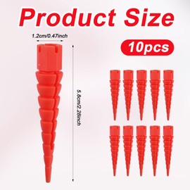 10pcs Wood Anchors for Screws, Plastic Wood Anchor Stripped Screw Hole Repair Fixing Stripped Screw Holes for #2 to #16 Wood Screws Holes from Stripped to Gripped (Red)
