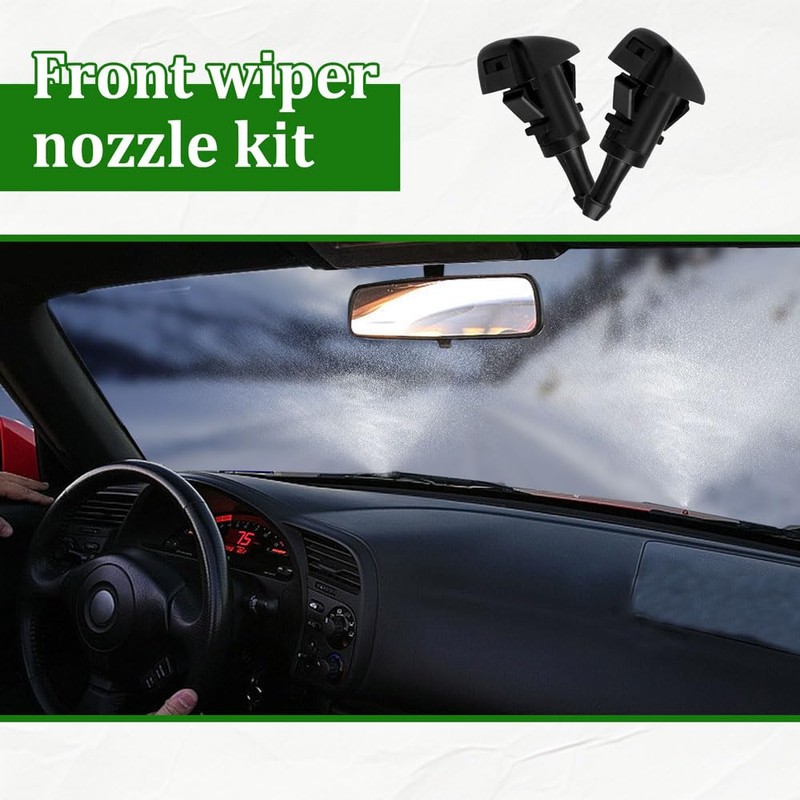 Tecledsn 2PCS Front Windshield Washer Nozzles, Washer Nozzle Kit, Washer