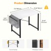 Computer Desk with Storage Bag, Metal Frame Study Table