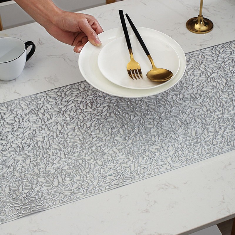 Hosoncovy Hollow Table Runner Non-slip Decorative PVC Table Mats Placemat