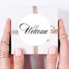 80-2” White Welcome Stickers, Wedding Welcome Stickers, Wedding Favor Bag