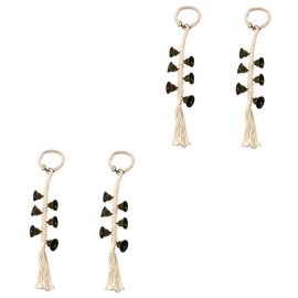 LIFKOME 2pcs Hanging Vintage Bell Door Knob Hanger Adjustable Cotton Rope Pendant for Use for Cafes Terraces and Gardens Unique Decorative Doorbell Charm