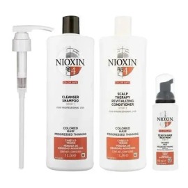 Nioxin Sistema 4 Trio Shampoo 1l Acond 1l Tratamiento 100ml                                                                                           