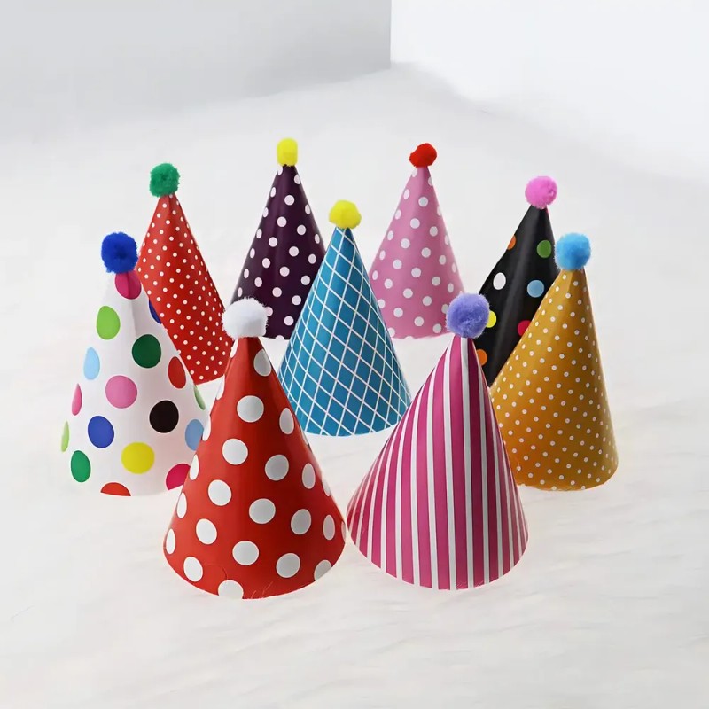 Pack de Gorros de Fiesta de Papel CHICON para Cumpleaños,