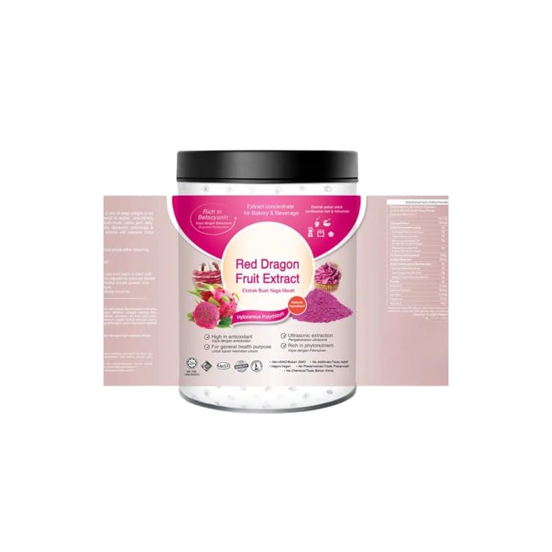 Drachenfrucht-Extrakt-Pulver – 100 g reines 100 % natürliches Pulver ohne