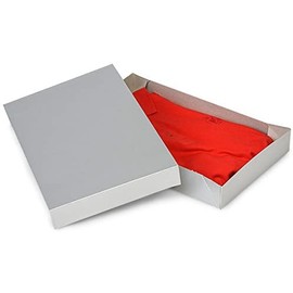 A1BakerySupplies® Men Shirt Box Women Top Box Gift Boxes Wrap Boxes Apparel Gift Boxes with Lids 5 Pack (Silver)…