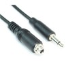 MyCableMart 6 inch 3.5mm Mono TS Male to Female Panel-Mount