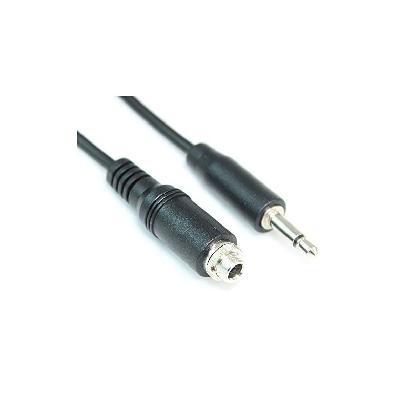 MyCableMart 6 inch 3.5mm Mono TS Male to Female Panel-Mount