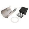 Deflecto Wide Mouth Dryer Vent Hood with Pipe, Bird Guard-Black