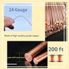 Awilzzoe 200 Feet 24 Gauge 99.9% Pure Soft Copper Wire