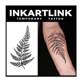 INKARTLINK Tattoo Tech, 2 Sheets Large Semi Permanent Tattoo, Temporary Tattoos, Last 1-2 Weeks, Waterproof, Realistic Look, No Adhesive, No Reflection （Flower Design)260