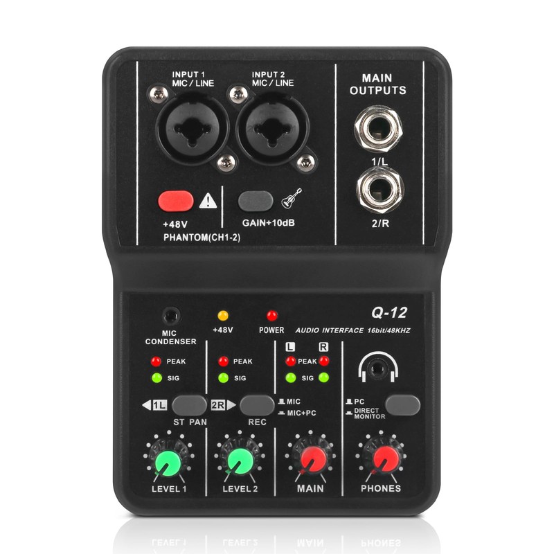 XTUGA Interfaz de audio USB para PC, interfaz para grabación
