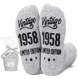 HAPPYPOP 66th Birthday Gifts Ideas for Men - Socks for 66 Year Olds, 1958 Birthday Gifts, Best Gifts for 66 Year Old Man