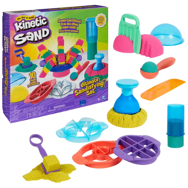 Kinetic Sand, Ultimate Sandisfying Set with 2lbs Play Sand (Pink,