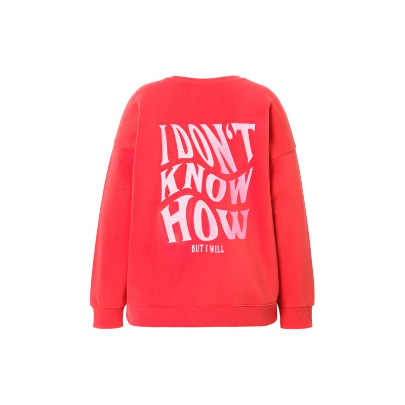 Studio Untold Women's Plus Sizes Plus Size Sweatshirt Oversized Prints