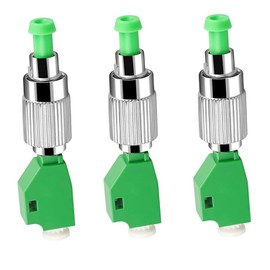 Duogalia 3 Pack FCAPC Male to LCAPC Female Single Mode 9/125um Hybrid Optical Fiber Adapter Simplex FC - LC Connector