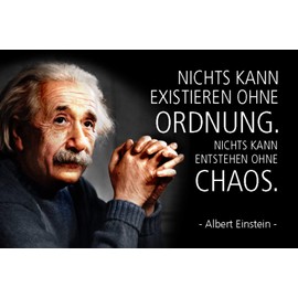 Schatzmix R0763 Tin Sign with Saying "Einstein Nichts kann existieren Metal Sign Wall Decoration 20 x 30 cm Tin Sign