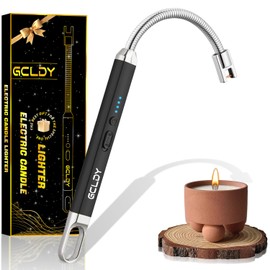 Electric Candle Lighter, Stocking Stuffers for Women Men Adults, Birthday Gift for Women Wife Mom Sister Nana Men, Long Electronic Rechargeable USB Lighter for Candle Grill Home Kitchen BBQ Camping