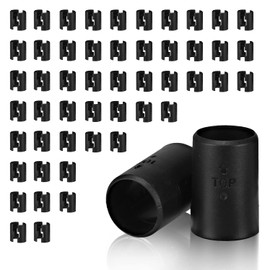 25mm Wire Shelf Clips – Jamiikury Black Plastic Shelf Lock Clips for Metric 25mm Posts Only – Check Size Before Purchasing - 100pcs (50 Pairs)