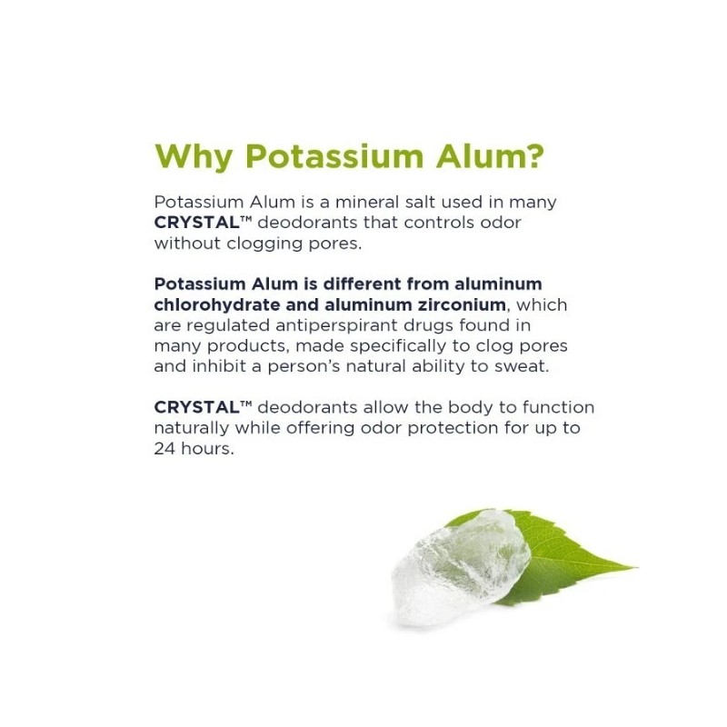 CRYSTAL Deodorant Stick (30003), Unscented, 4.25 Ounce, White