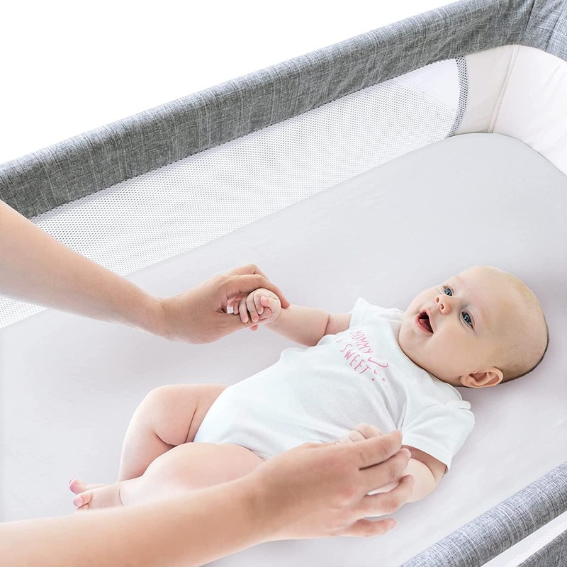 100% Cotton Crib Sheets Fitted, Compatible with Next2me and All